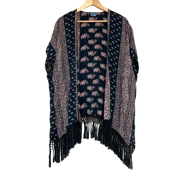 Abercrombie Fitch Swim Abercrombie Fitch Boho Fringe Kimono Shawl Cover Up Cardigan Wrap Poshmark